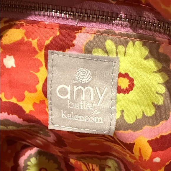 Amy Butler for Kalencom Floral Red and Pink Weekender Tote Bag - Picture 2 of 12